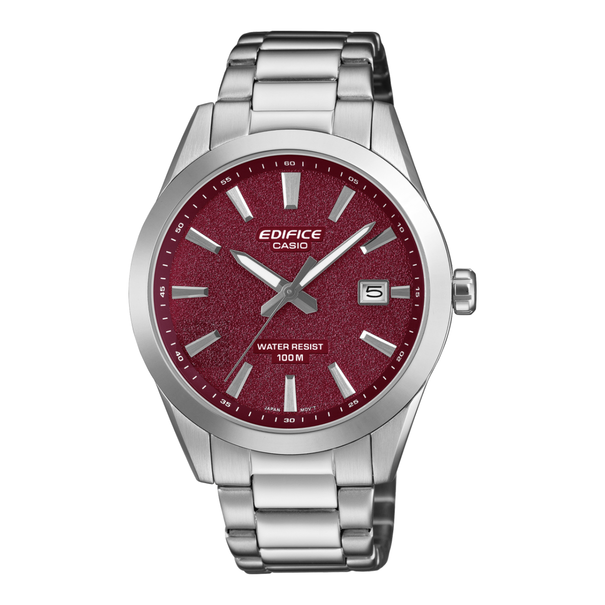 Casio EFV-160D-4AVEF Edifice Herrenuhr Dunkelrot • Mineralglas • 10 bar Wasserdicht