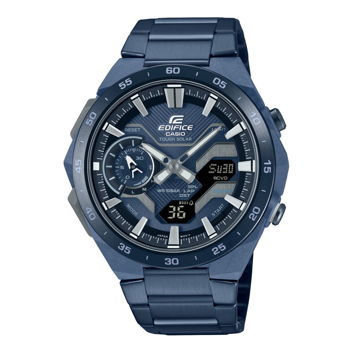 Casio ECB-2200CB-2AEF Edifice Herrenuhr Blau • Tough Solar • Bluetooth Smartphone-Link