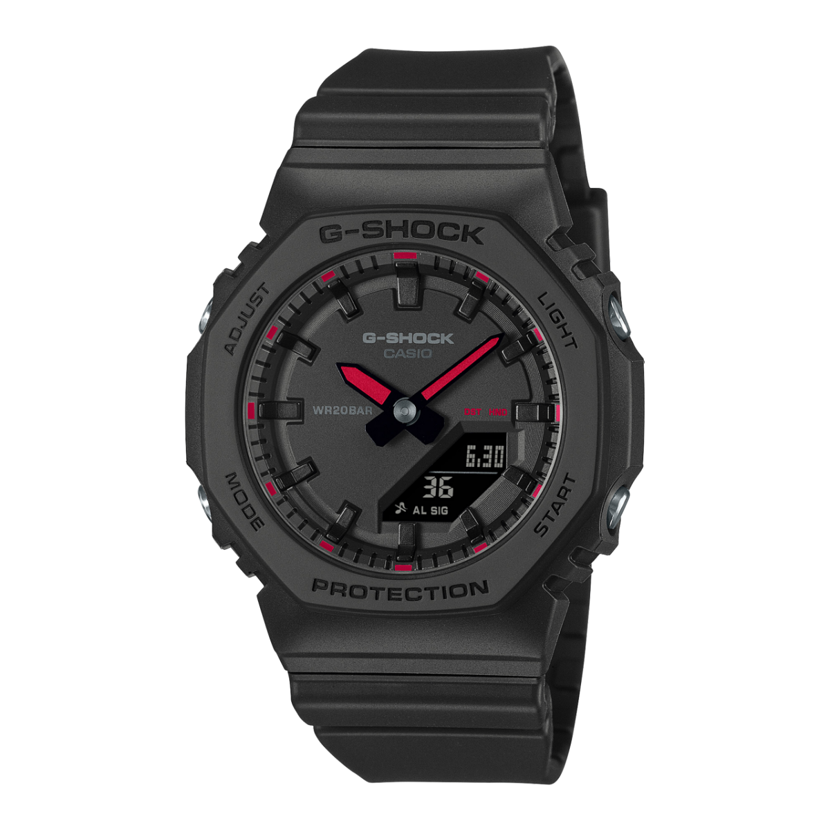 Casio G-Shock GMA-P2100SA-1A1ER Damen Armbanduhr Schwarz • Biobasiertes Resin • Neobrite Leuchtzeiger