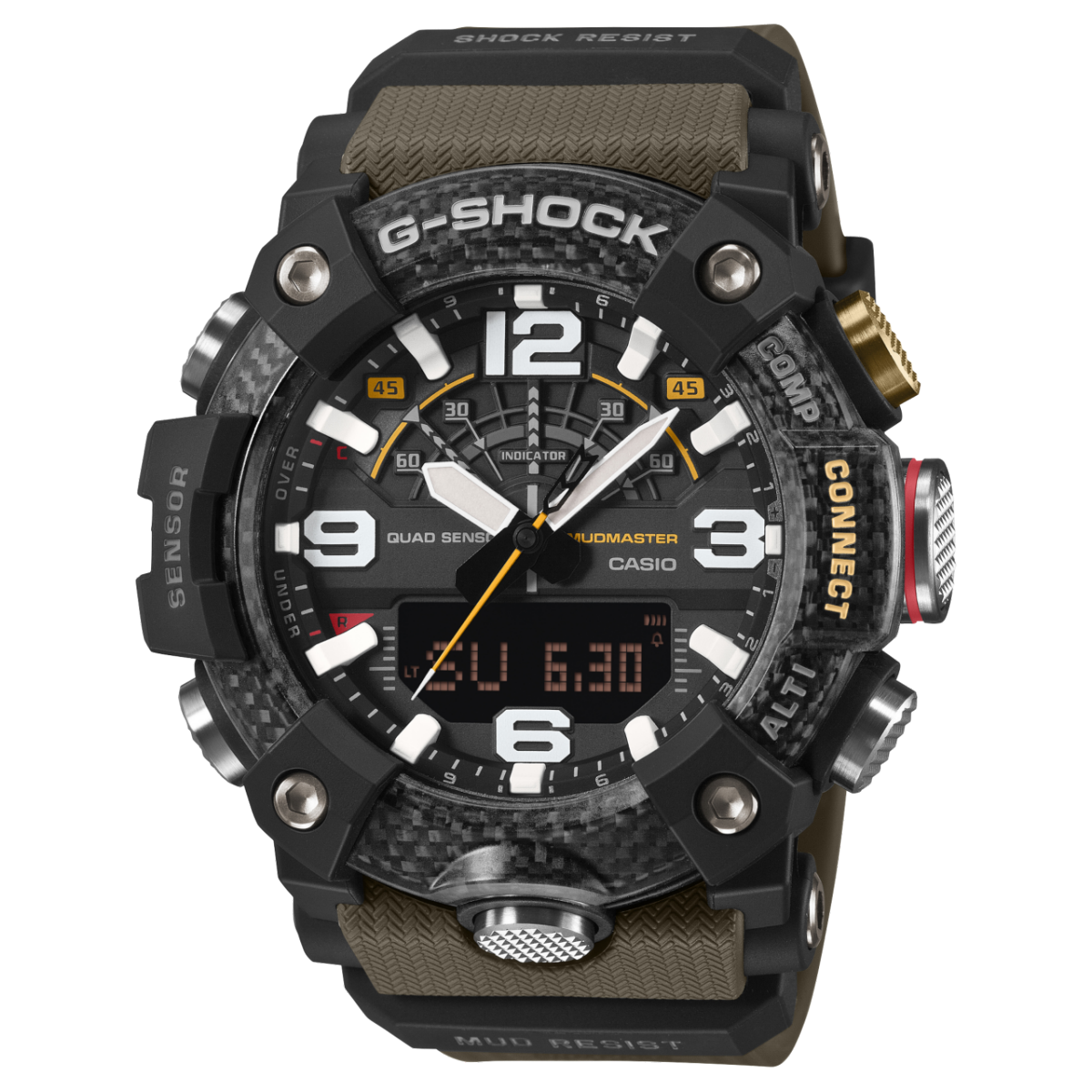 Casio G-Shock Mudmaster GG-B100X-1AER Herrenuhr Schwarz • Kohlefaserverstärktes Gehäuse • Digitaler Kompass & Höhenmesser