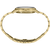 Herrenarmbanduhr mit goldfarbenem Edelstahlband, sichtbarer Gehäuserückseite und Bandglieder-Details.