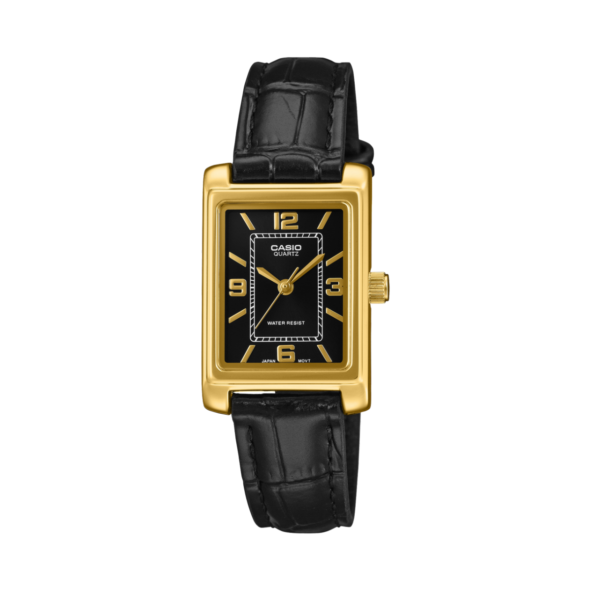 Casio Timeless LTP-1234PGL-1AEF Damen Armbanduhr Gold • Tonneau-Gehäuse • Mineralglas