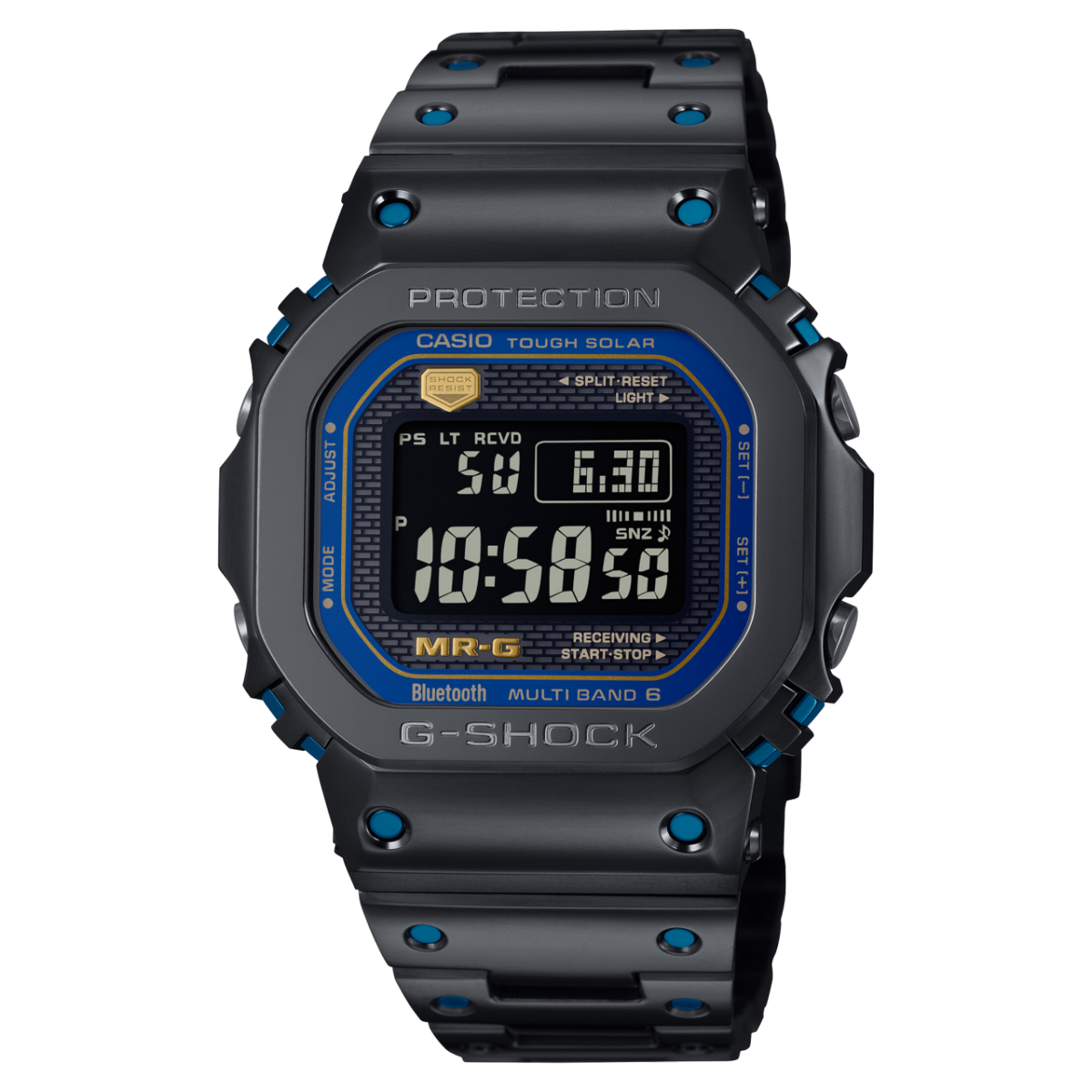 Casio G-Shock MRG-B5000BA-1DR Herren Armbanduhr • Titan & Cobarion Gehäuse • Funk-Solar