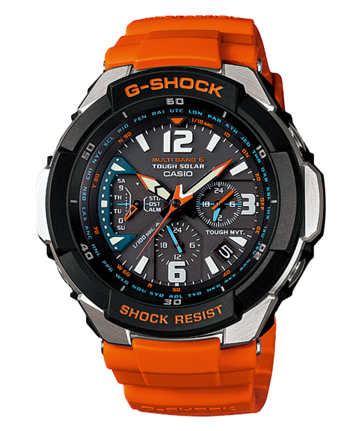 Casio G-Shock GW-3000M-4AER Herrenuhr • Tough Solar & Multi-Band 6 • 1/100-Sek.-Chronograph