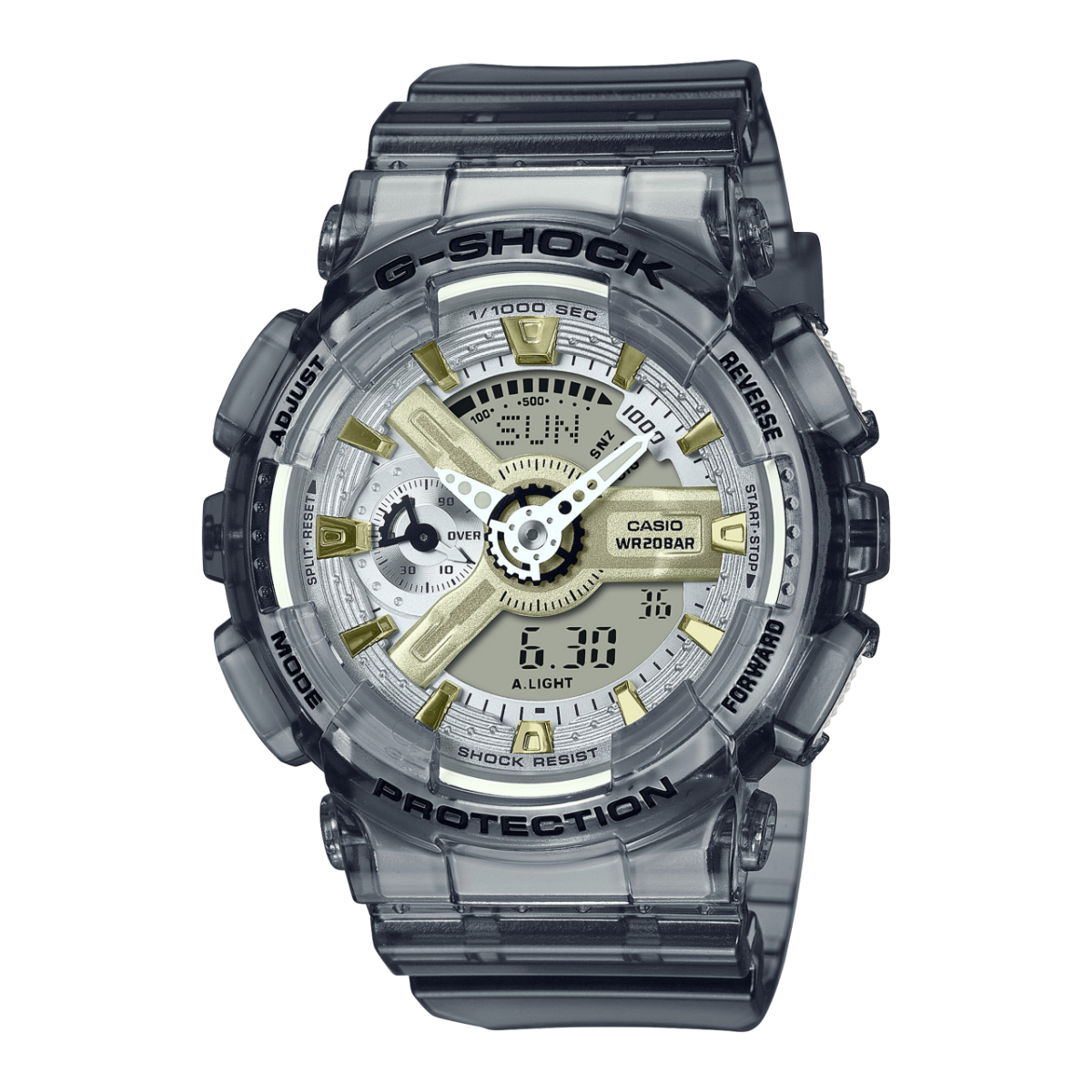 Casio GMA-S110GS-8AER G-Shock Herrenuhr Grau • Analog-Digital • 20 BAR Wasserdicht