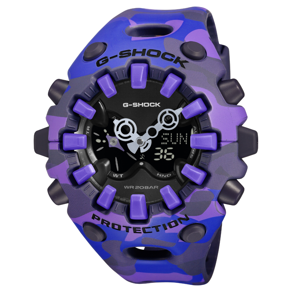 Casio G-Shock GA-V01CMG-6AER Unisex Armbanduhr • Bold Camo Tarnmuster • Stoßfest & 20 bar wasserdicht