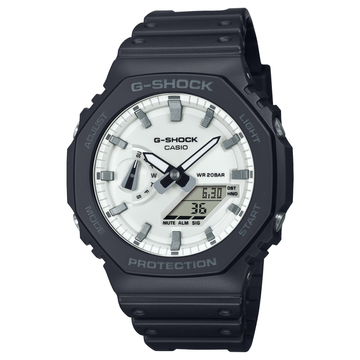 Casio G-SHOCK GA-2100WD-1AER Herrenuhr • Monochromatisches Design • Carbon Core Guard