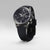 Herrenarmbanduhr mit Titan-Lünette, Chronograph und schwarzem Kautschukband