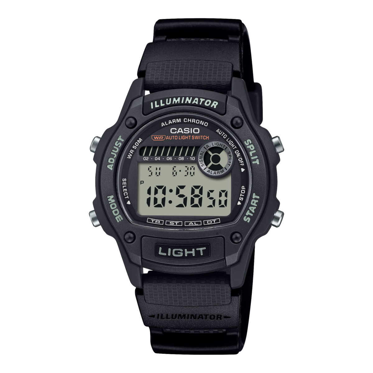 Casio Timeless W-220H-1AVEF Herrenuhr • Weltzeit & Stoppuhr • 5 bar wasserdicht