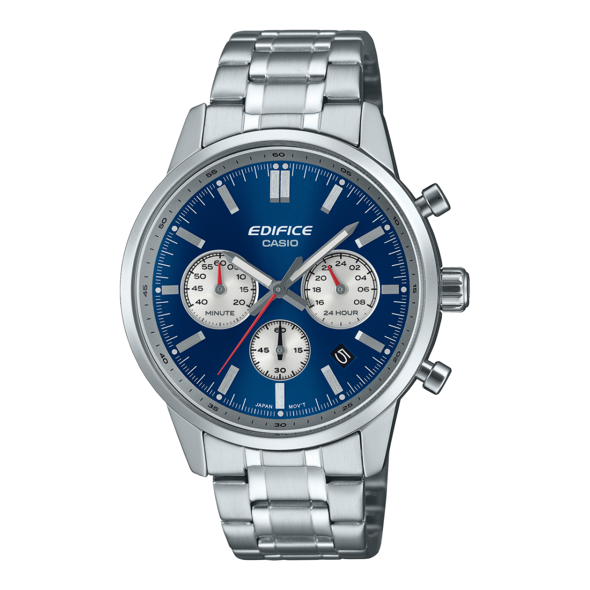 Casio EFR-575D-2AEF Edifice Herrenuhr Stahl/Blau • Chronograph • Mineralglas