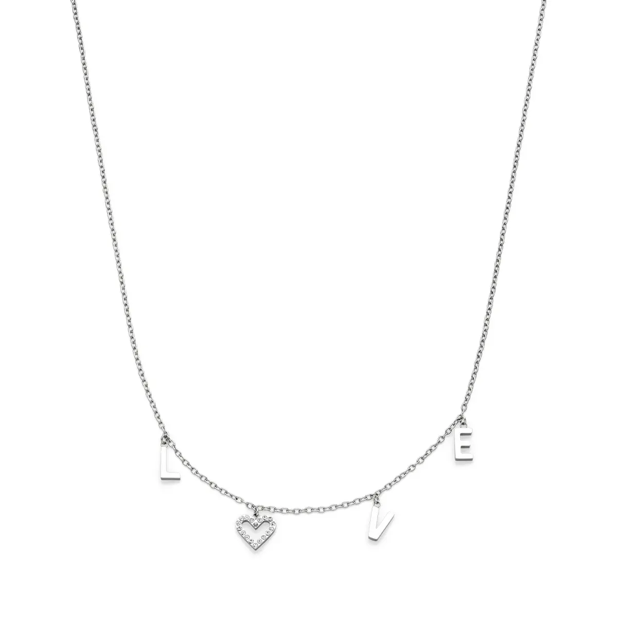 s.Oliver Collana con scritta Love e motivo a cuore - Modello: SOJ-0103-N-47