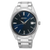 Orologio da uomo SEIKO con bracciale in acciaio inossidabile argentato e quadrante blu