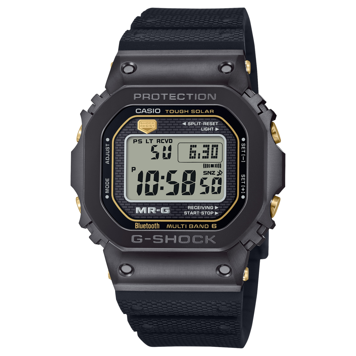Casio G-Shock Pro MRG-B5000R-1DR Herrenuhr • Titan/Cobarion Gehäuse • Solar & Funk