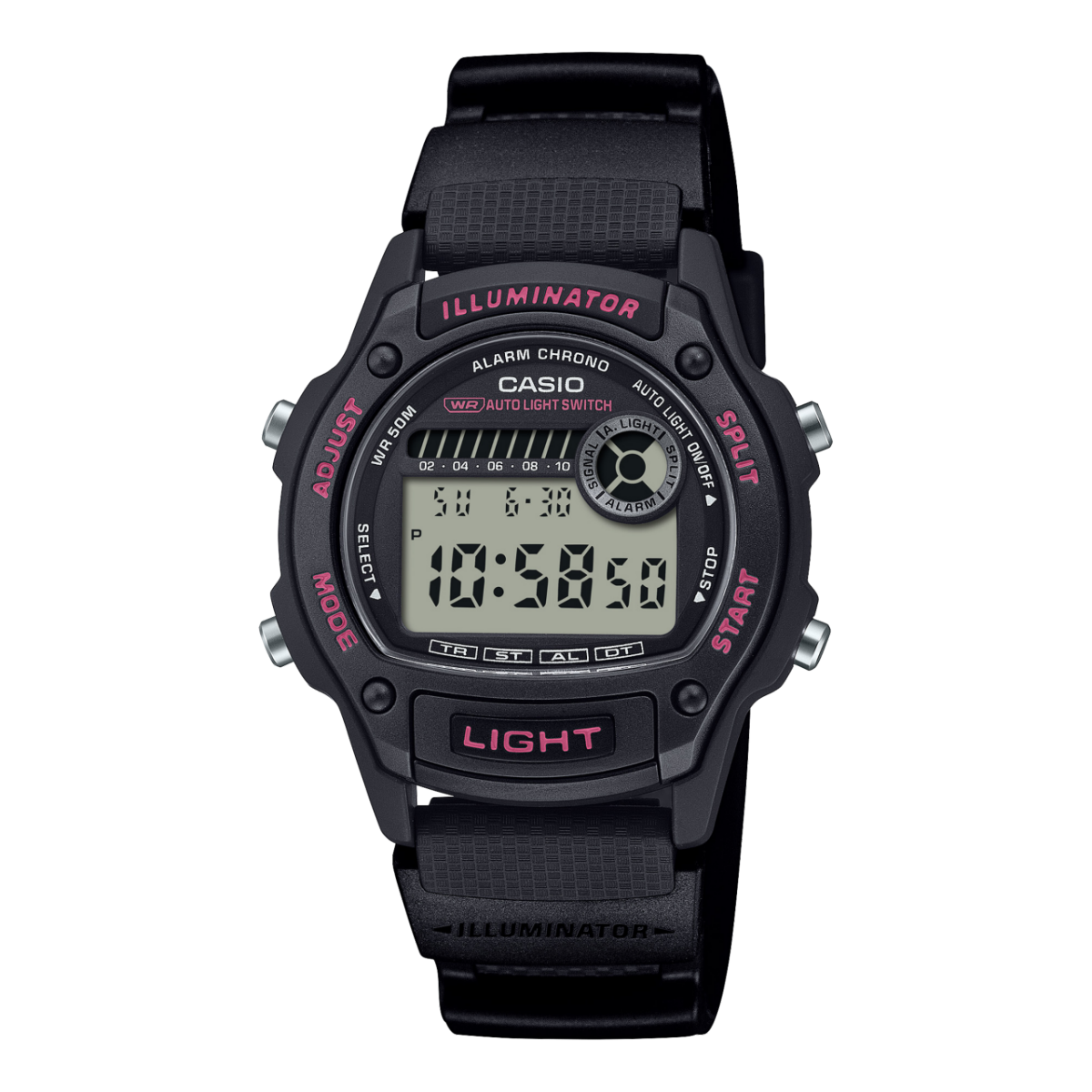 Casio W-220H-1A2VEF Damen Armbanduhr • Alarm-Chronograph • Weltzeit