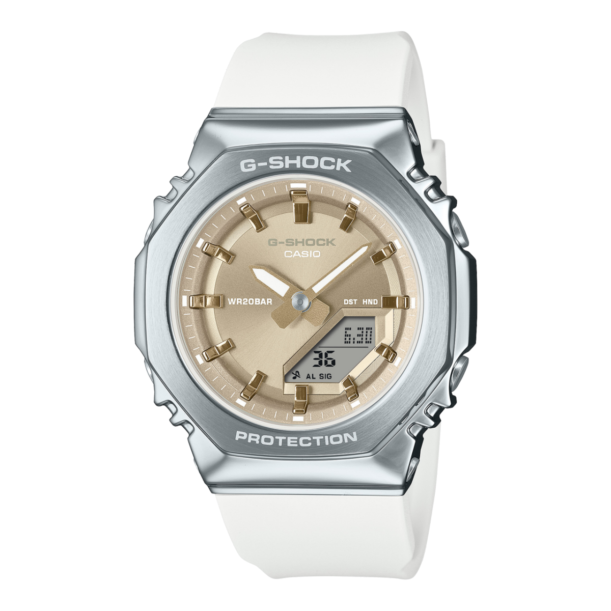 Casio GM-S2110-7A9ER Damen G-Shock GM-S • Metall-Lünette • Bio-Harz-Armband