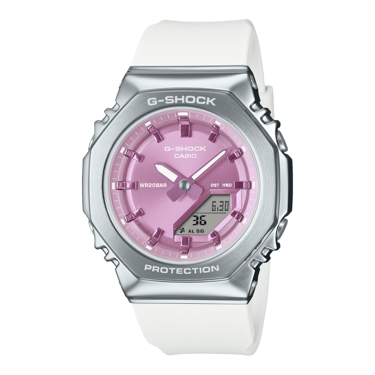 Casio GM-S2110-7A6ER Damen G-Shock GM-S-Serie Armbanduhr Lila • Mineralglas • 20 bar wasserdicht