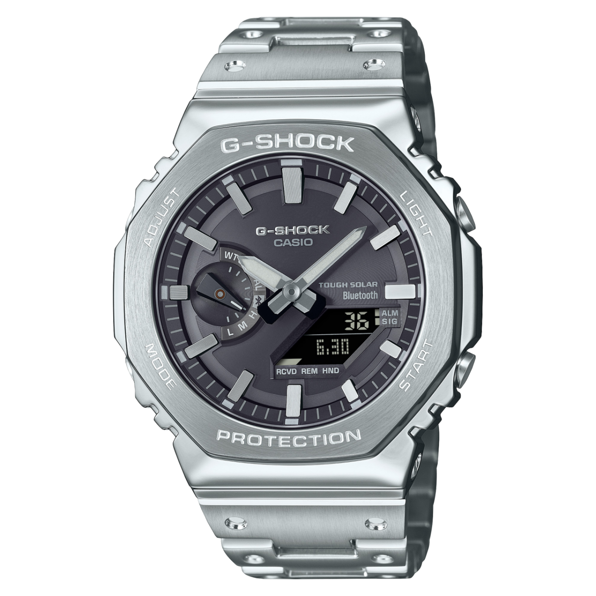 Casio G-Shock GM-B2100SD-1AER Herrenuhr • Vollmetall Edelstahl • Tough Solar & Bluetooth