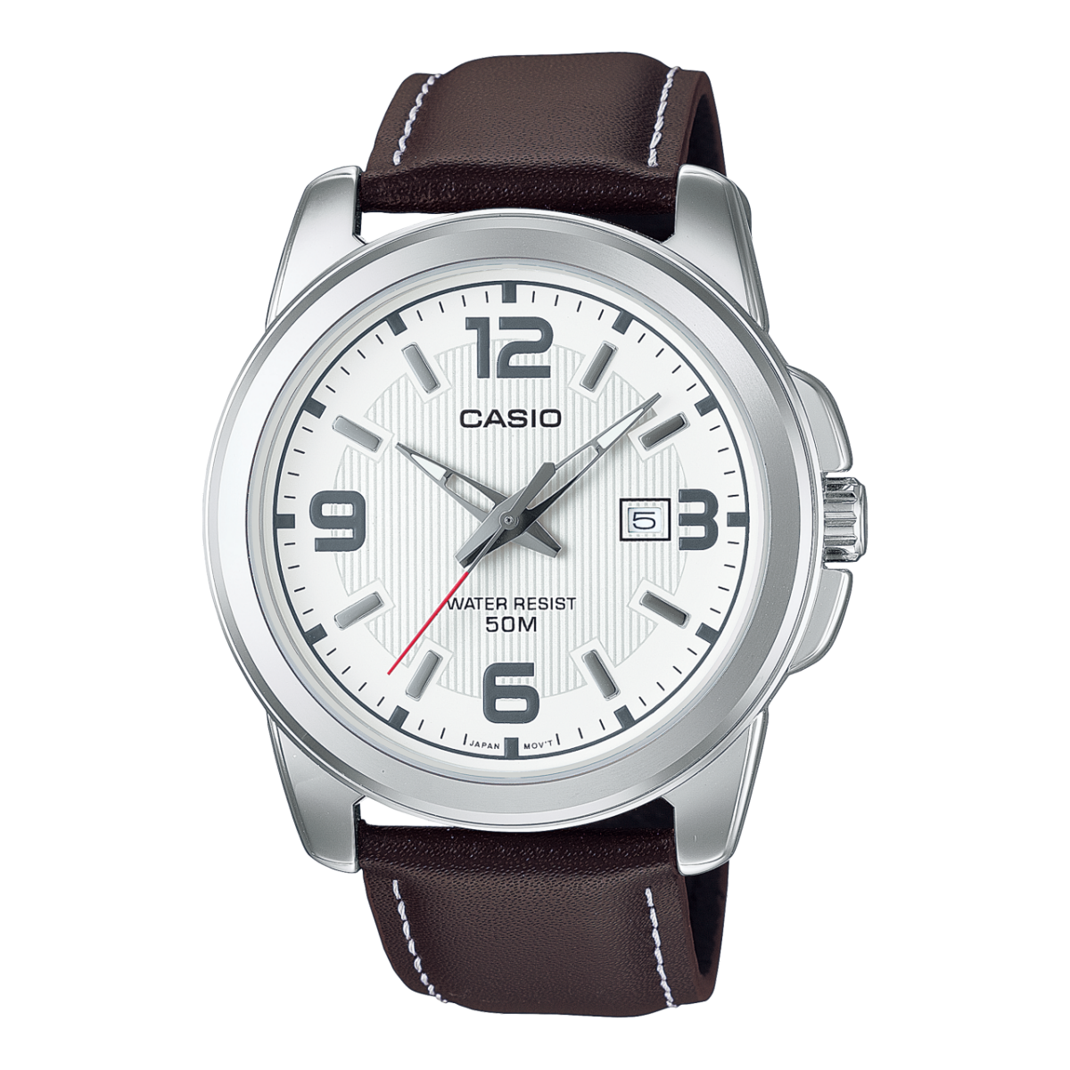 Casio Collection MTP-1314PL-7AVEF Herrenuhr Weiß • Mineralglas • Lederarmband
