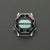 Orologio digitale Seiko: cassa nera, cinturino in metallo e display verde chiaro