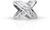 Charm Bering Jewelry in acciaio inossidabile Infinity con zirconi scintillanti