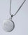 Collana in argento con ciondolo rotondo, incisione "STAR TREK" e catena a maglie