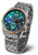 Orologio da donna con quadrante verde, sottoquadranti cronografici, bracciale in acciaio inossidabile e lunetta in oro rosa