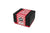 Scatola per orologi con copertina nera e design rosso, scritta Vostok Europe