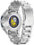 Herrenuhr Rückansicht mit Logo und silbernem Edelstahlarmband