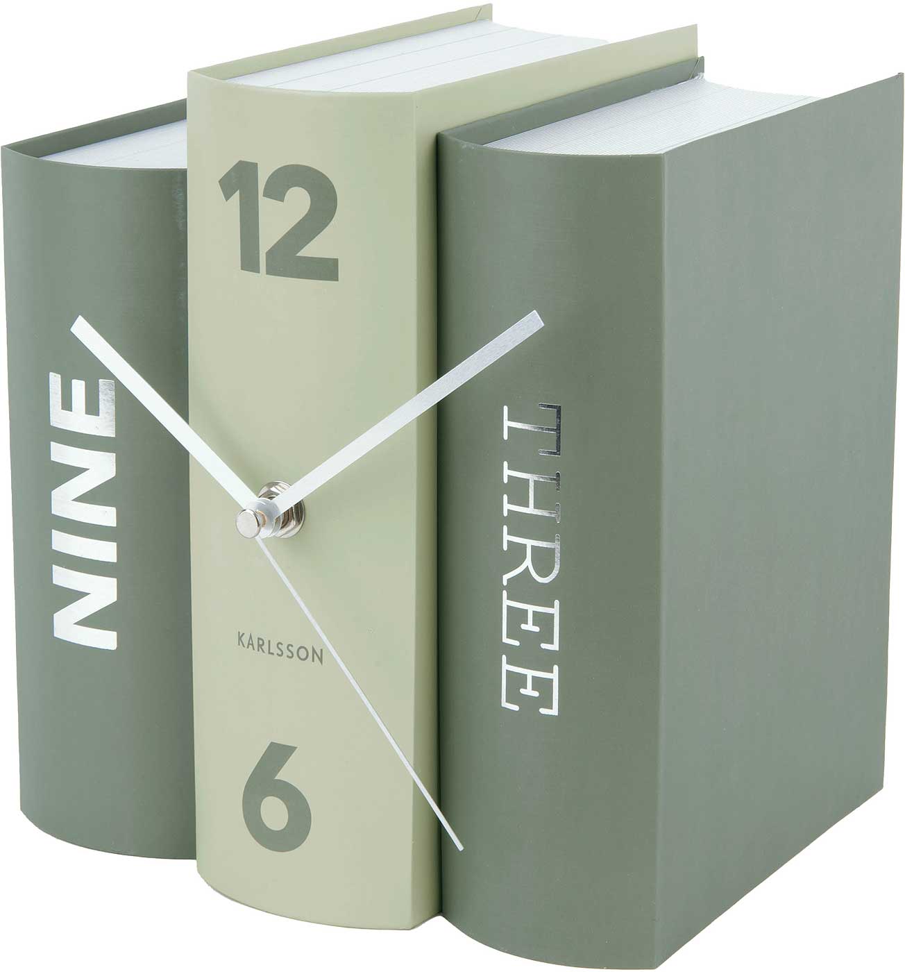 Orologio da tavolo Karlsson 20x20x15 cm cartone • Design a libro • Accattivante e giocoso