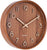 Orologio da parete in legno con cornice in legno, quadrante marrone, numeri grandi e lancette chiare