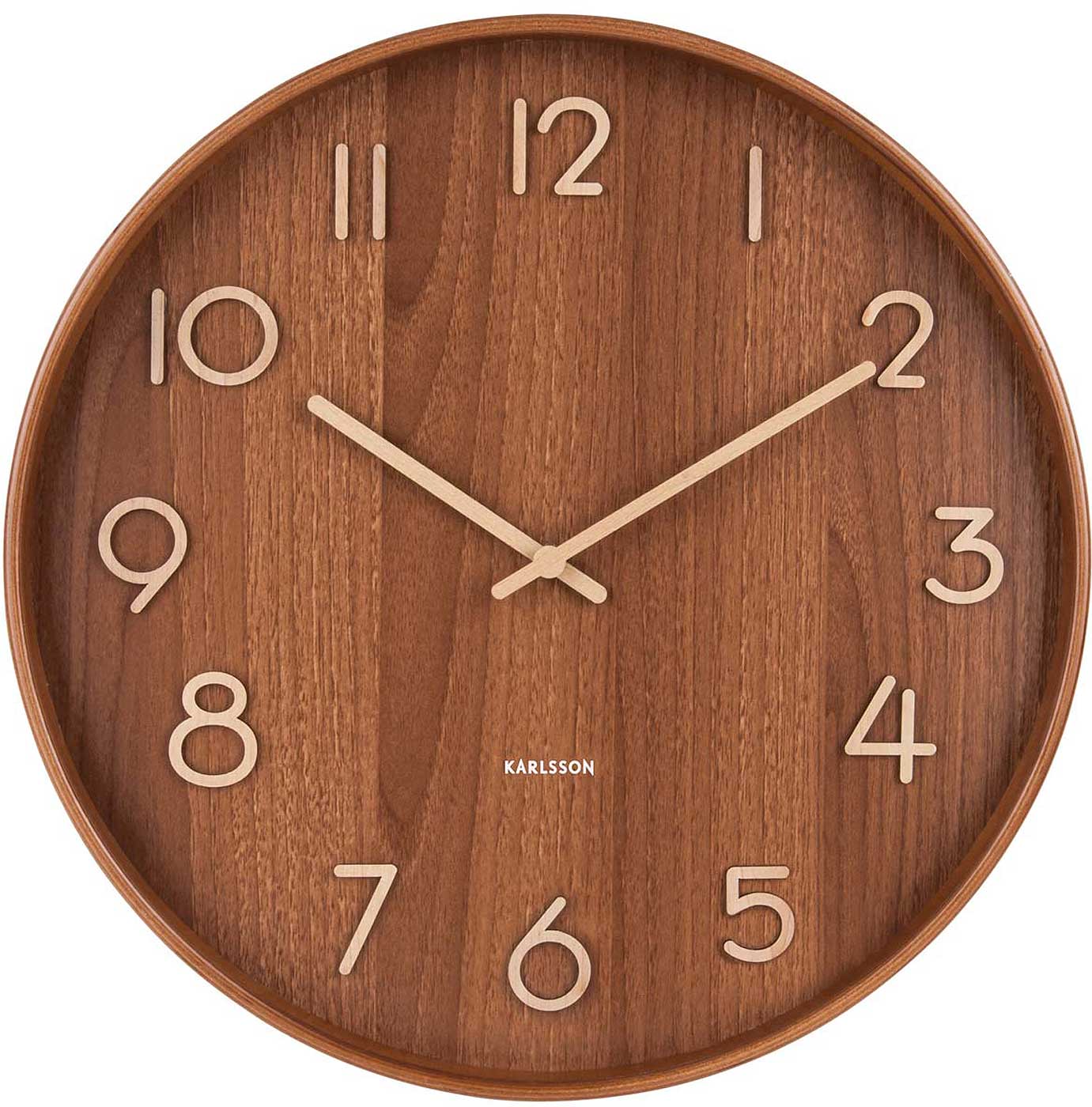 Orologio da parete Karlsson 40x40x4,5 cm Legno • Design moderno • Movimento al quarzo silenzioso