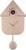 Orologio da parete a forma di casa in plastica ABS, tonalità beige, con pendolo e finestra di visualizzazione