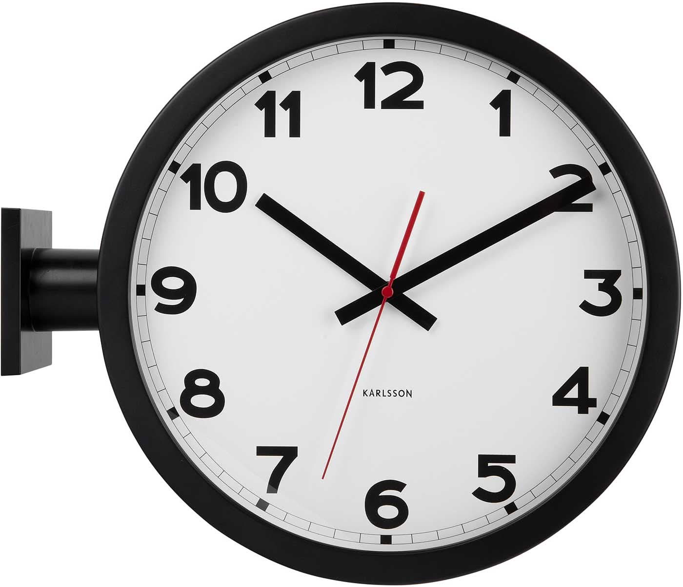 Orologio da parete Karlsson 38x44,5x13 cm Alluminio • Design bifacciale • Movimento al quarzo preciso