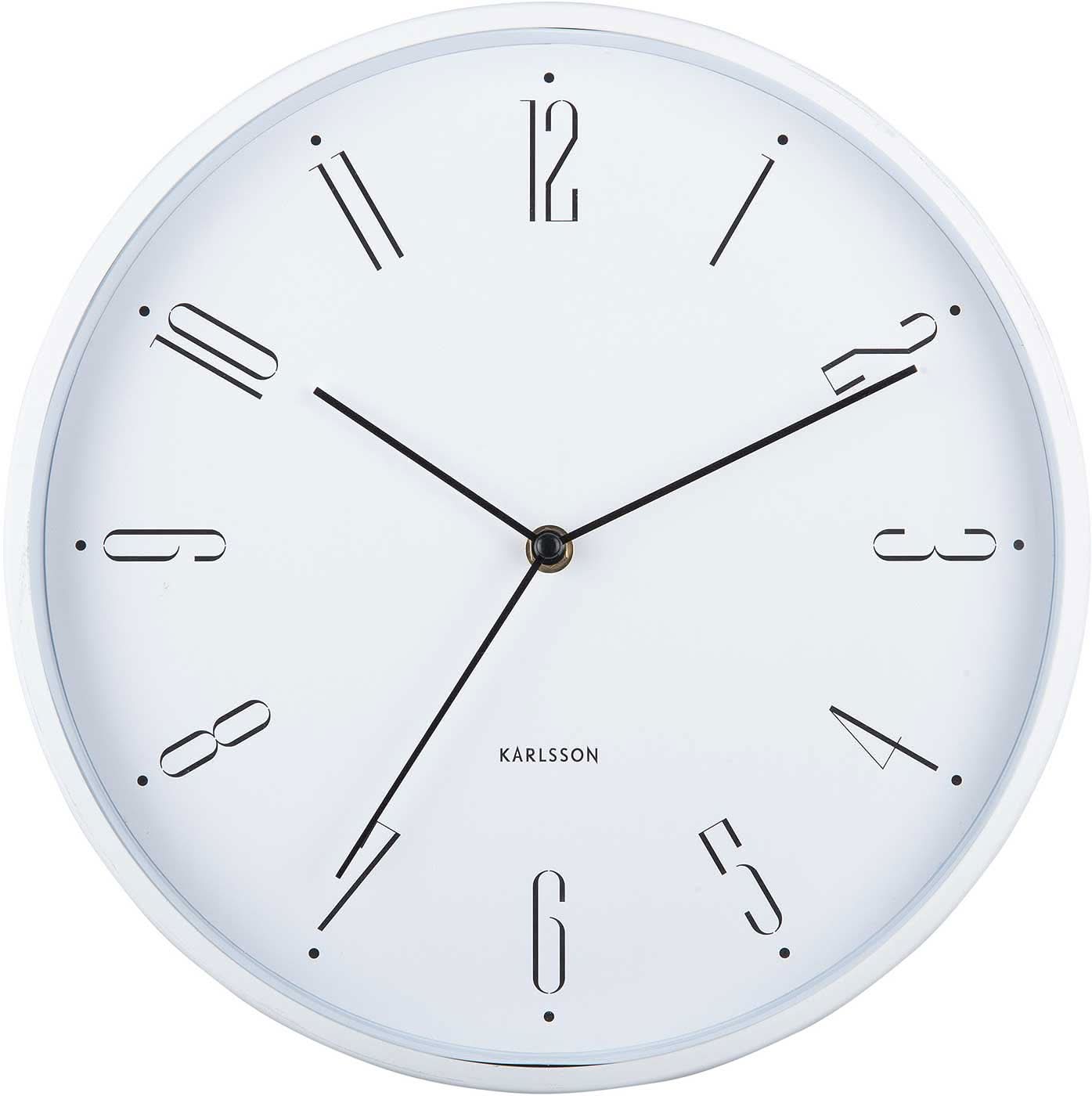Orologio da parete Karlsson 30x30x4 cm plastica • Design senza tempo • Preciso movimento al quarzo