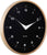 Orologio da parete con cornice in legno e quadrante nero, lancette bianche, indici, Ø 30 cm