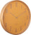 Orologio da parete in legno con cornice rotonda in legno, quadrante arancione, lancette lunghe