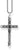 Collana con croce e sottili strutture a pois - Argento Sterling 925, annerito
