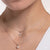 Collana in doppio argento sterling con ciondolo a perla e ciondolo a croce