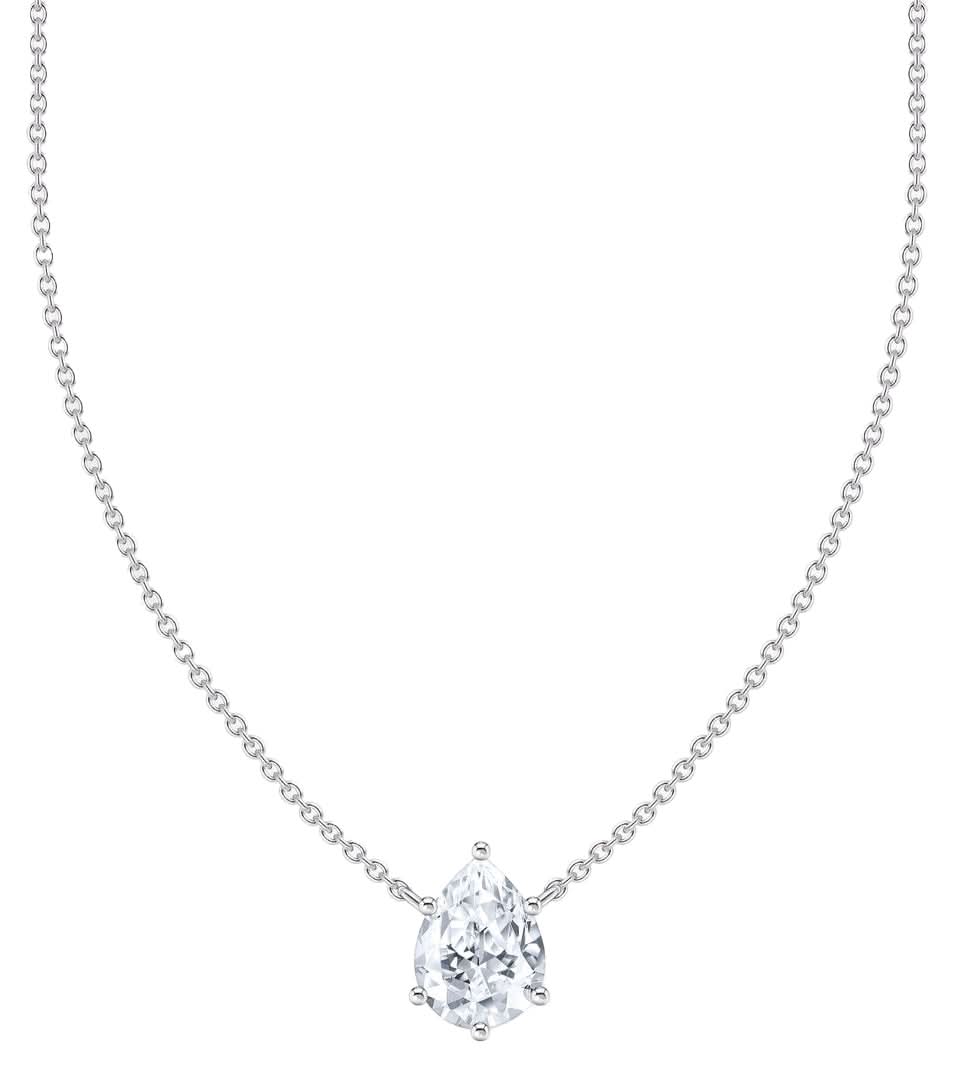 Collana in argento sterling 925 con pendente a goccia con zircone bianco, Thomas Sabo, Modello: KE2213-051-14-L45V