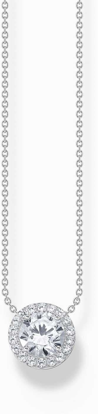 Collana con pendente a pavé e pietre bianche - Thomas Sabo Modello: KE2279-051-14