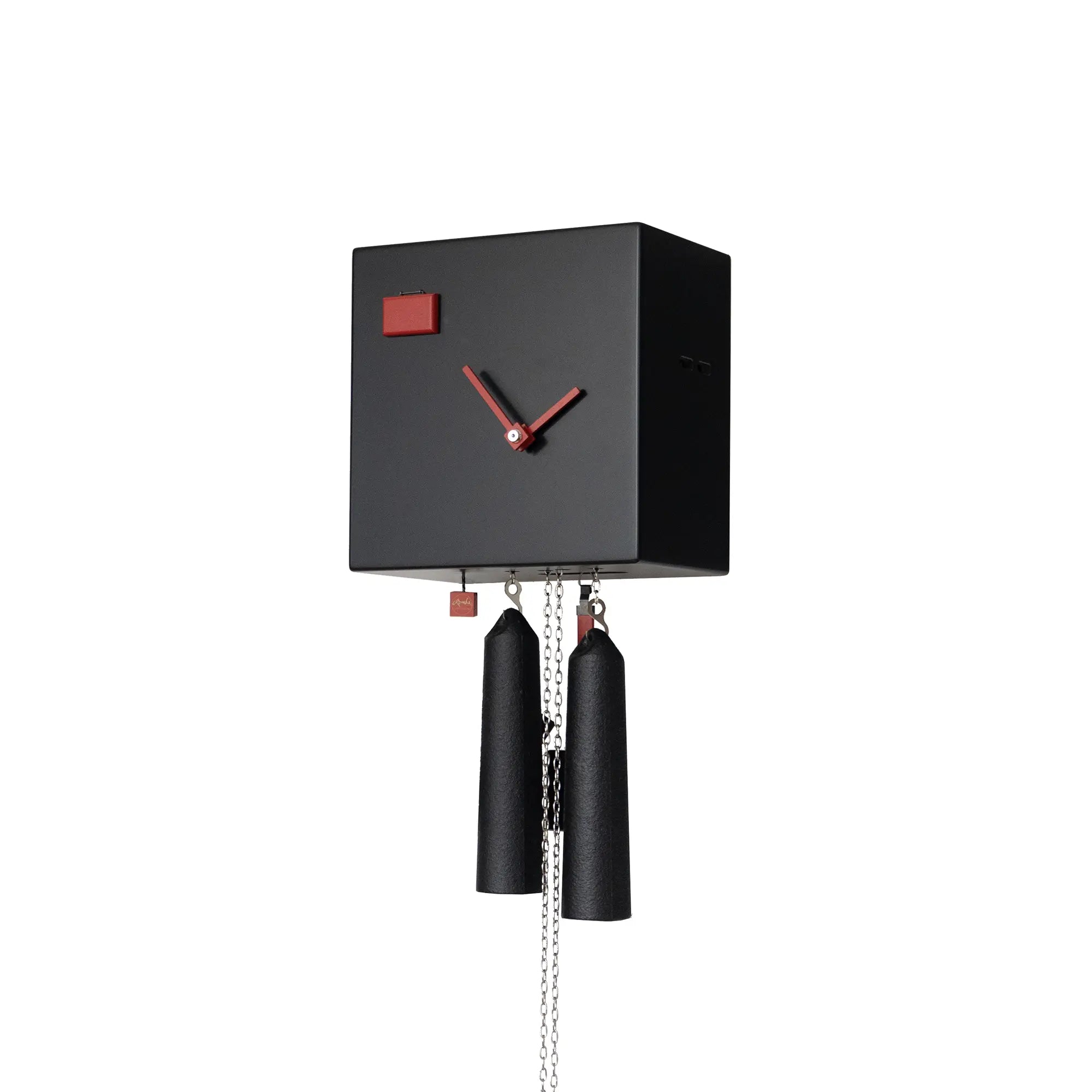 Rombach & Haas KUBUS CU34-2 Orologio da Parete Nero • Movimento Meccanico 8 Giorni • Autentico Orologio a Cucù della Foresta Nera