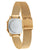 Orologio da donna con bracciale in maglia color oro, fondello con incisione della cassa