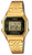Orologio da donna con display digitale, cinturino in acciaio inossidabile color oro e cassa squadrata