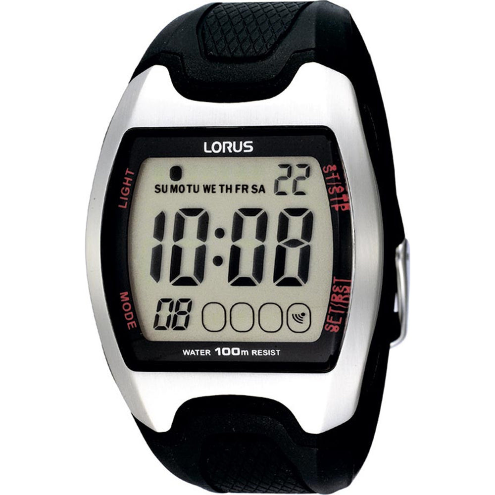 Lorus Digital R2327CX9 Herren Armbanduhr Schwarz • Digitales Quarzwerk • 10 BAR Wasserdicht