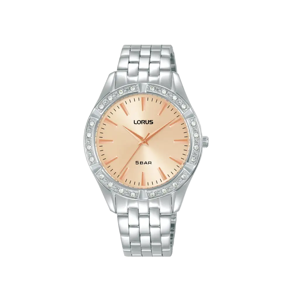 Lorus RG291XX9 Orologio Donna Rosé • Vetro Minerale • Bracciale in Acciaio Inossidabile