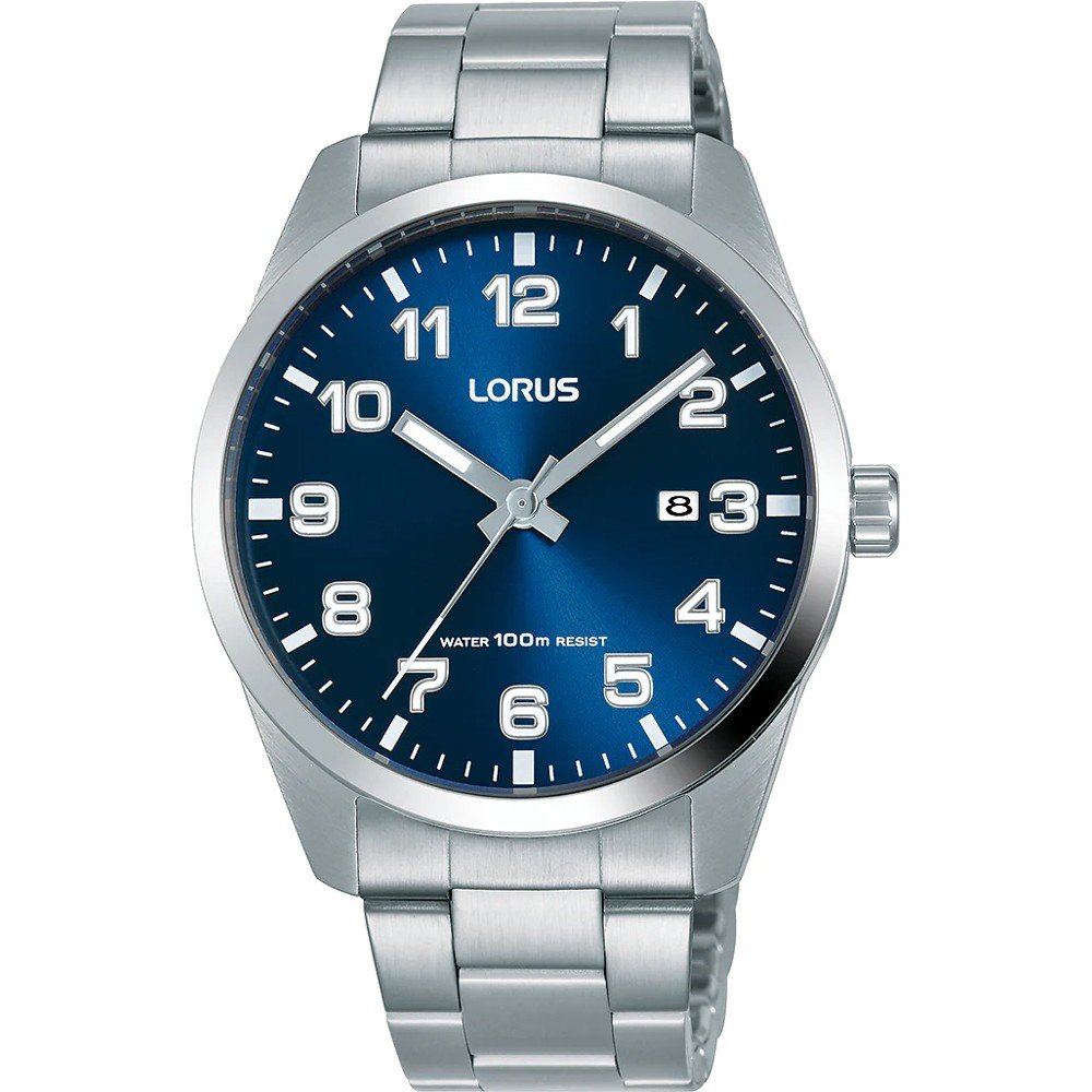Lorus Classic RH975JX5 Herren Armbanduhr • Blaues Zifferblatt • Edelstahlarmband