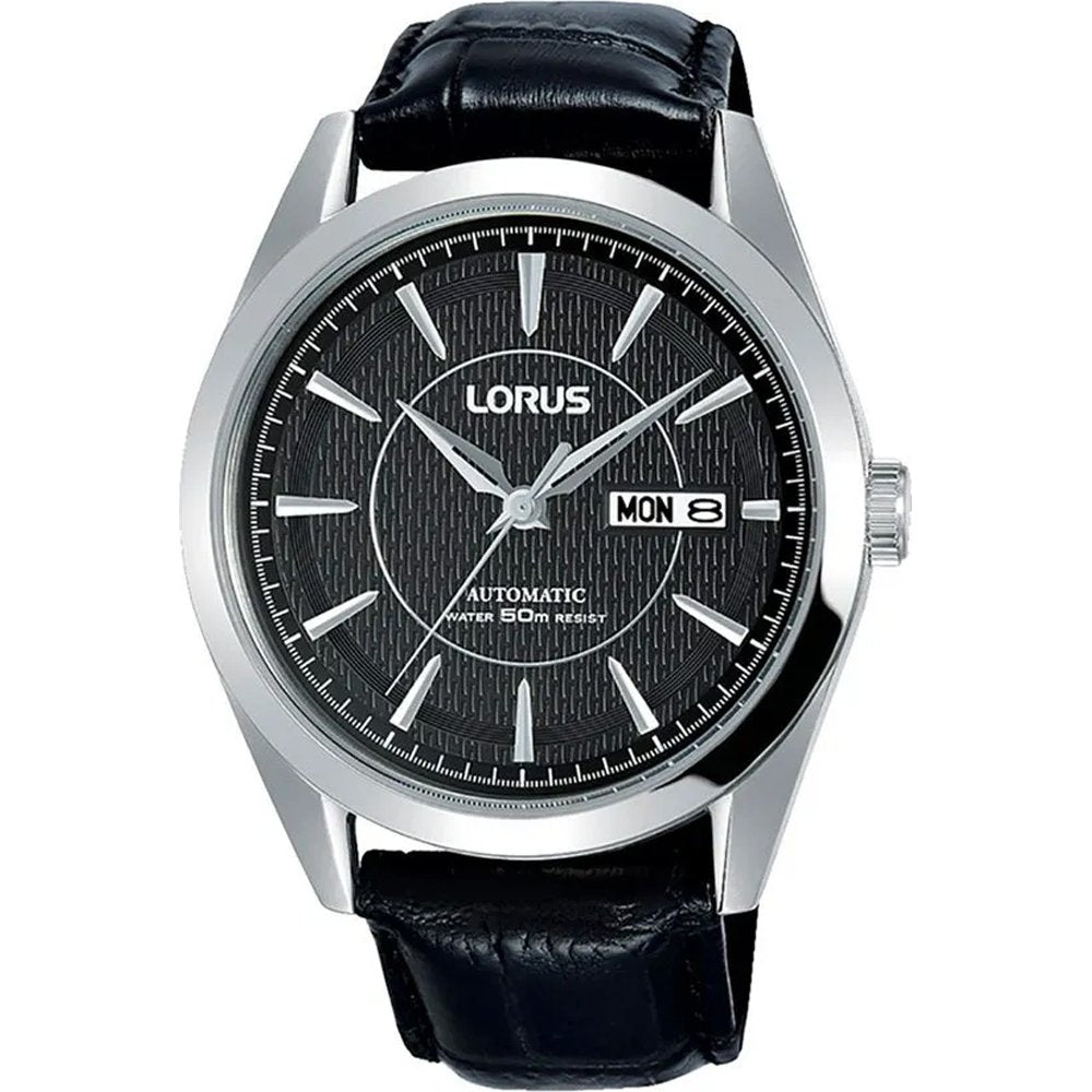 Lorus Dress RL423AX9 Herren Armbanduhr • Automatikwerk • Schwarzes Lederband
