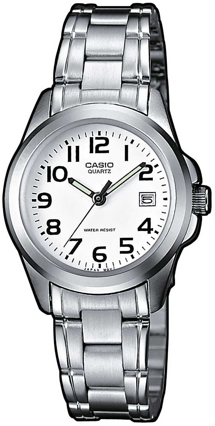 Orologio da donna Casio Collection LTP-1259PD-7BEG • Elegante datario • Design in acciaio inossidabile