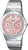 Orologio da donna Casio con bracciale in metallo argentato e quadrante rotondo con dettagli rosa