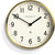 Orologio da parete color oro con quadrante color crema e lancette nere